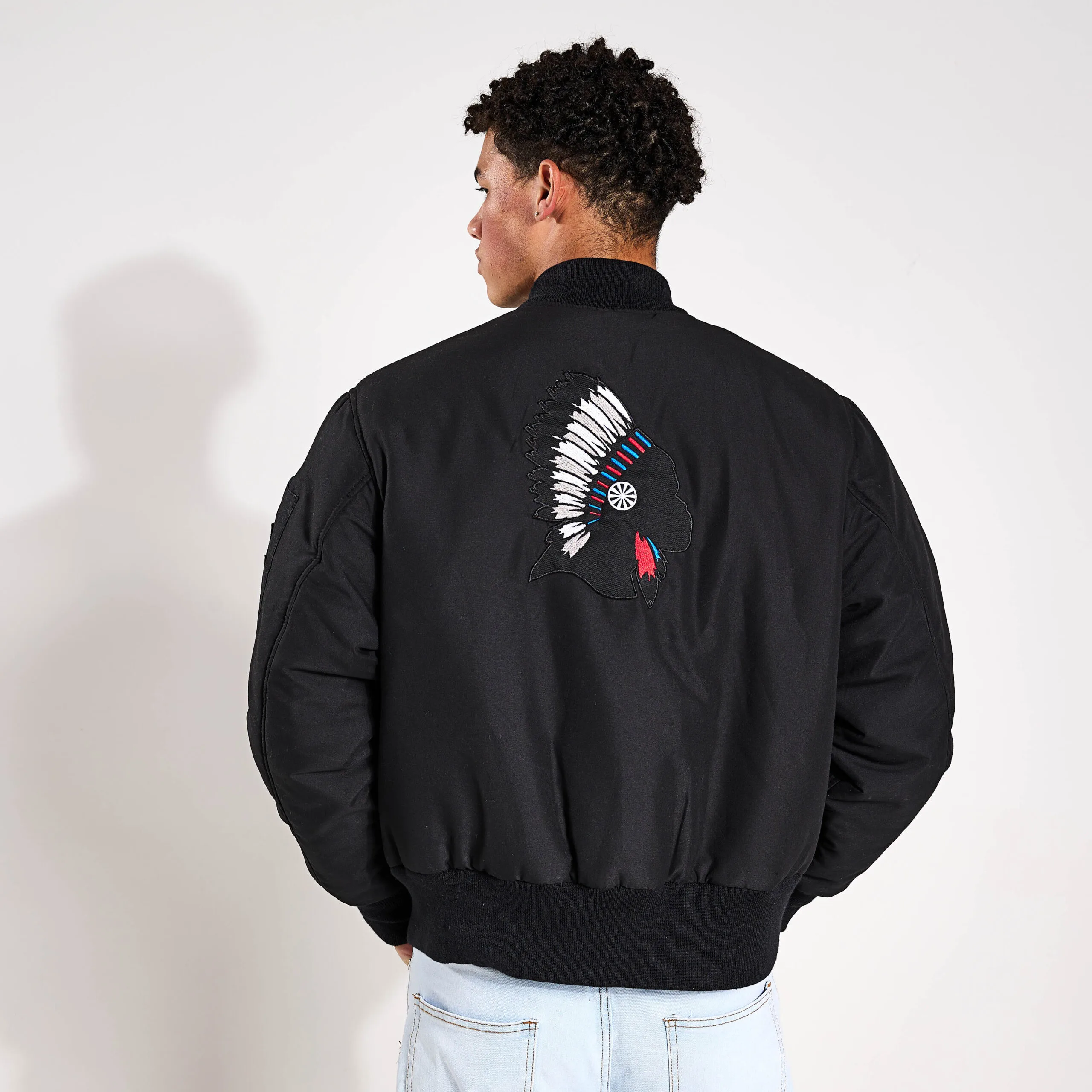 【SPERONE】25SS★ Detroit Shirring Bomber Jacket The Warrior Bomber Jacket - Midnight Black - Simian Saboteur