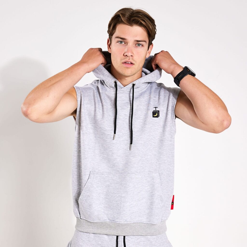 Guerrilla Sleeveless Hoodie - Heather Grey image 0